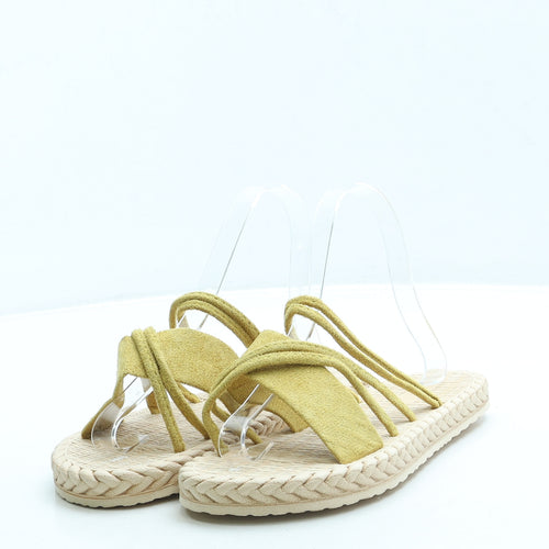 Preworn Womens Yellow Suede Slip On Sandal UK 5