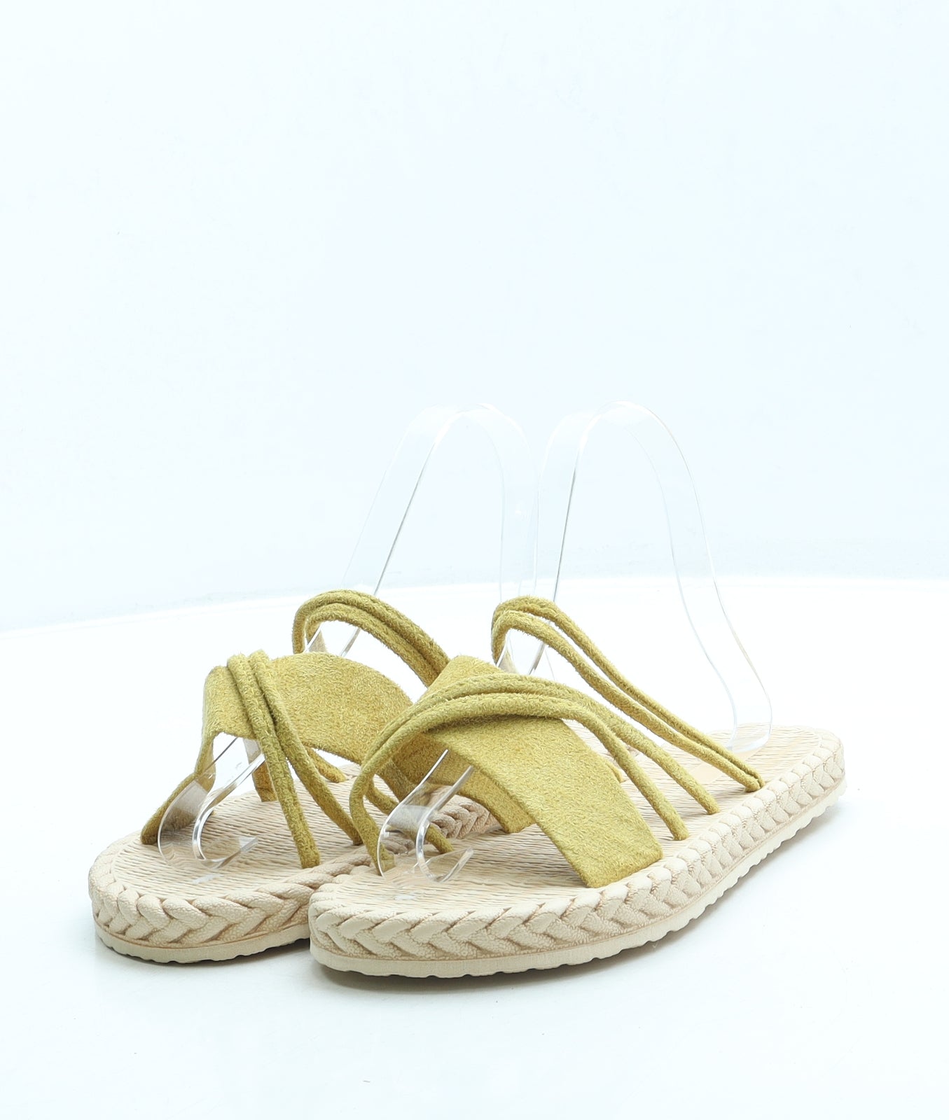 Preworn Womens Yellow Suede Slip On Sandal UK 5