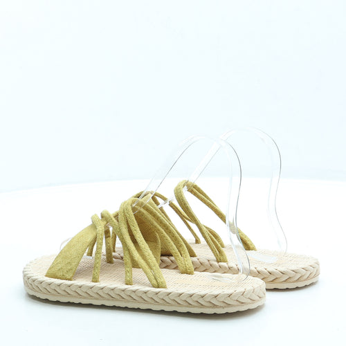 Preworn Womens Yellow Suede Slip On Sandal UK 5