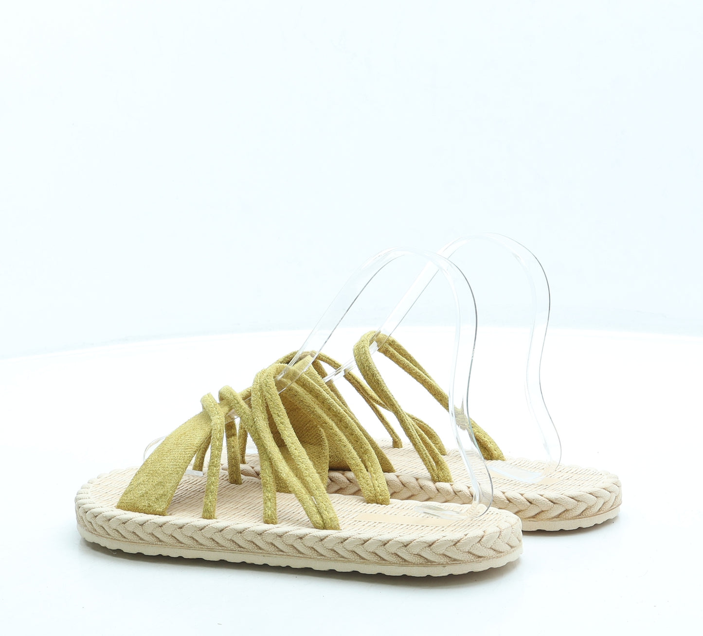 Preworn Womens Yellow Suede Slip On Sandal UK 5