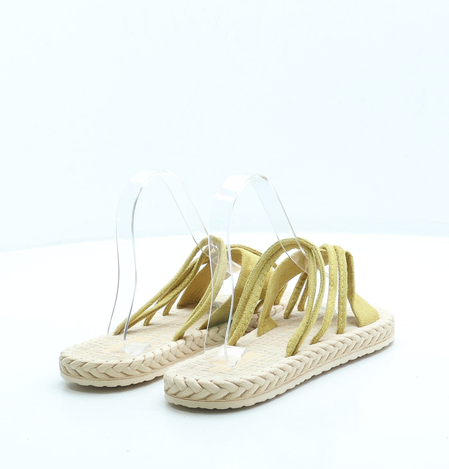 Preworn Womens Yellow Suede Slip On Sandal UK 5