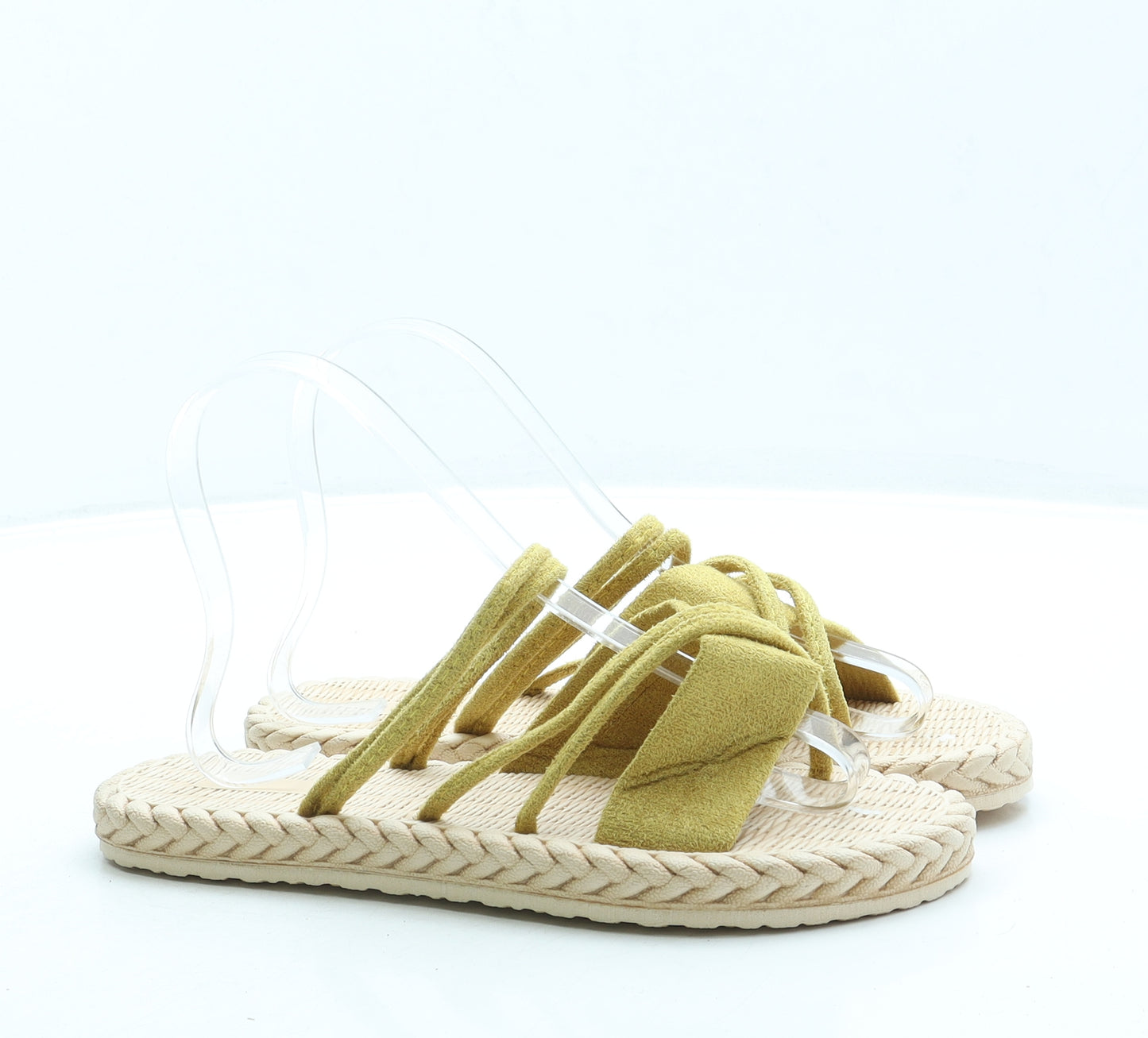 Preworn Womens Yellow Suede Slip On Sandal UK 5