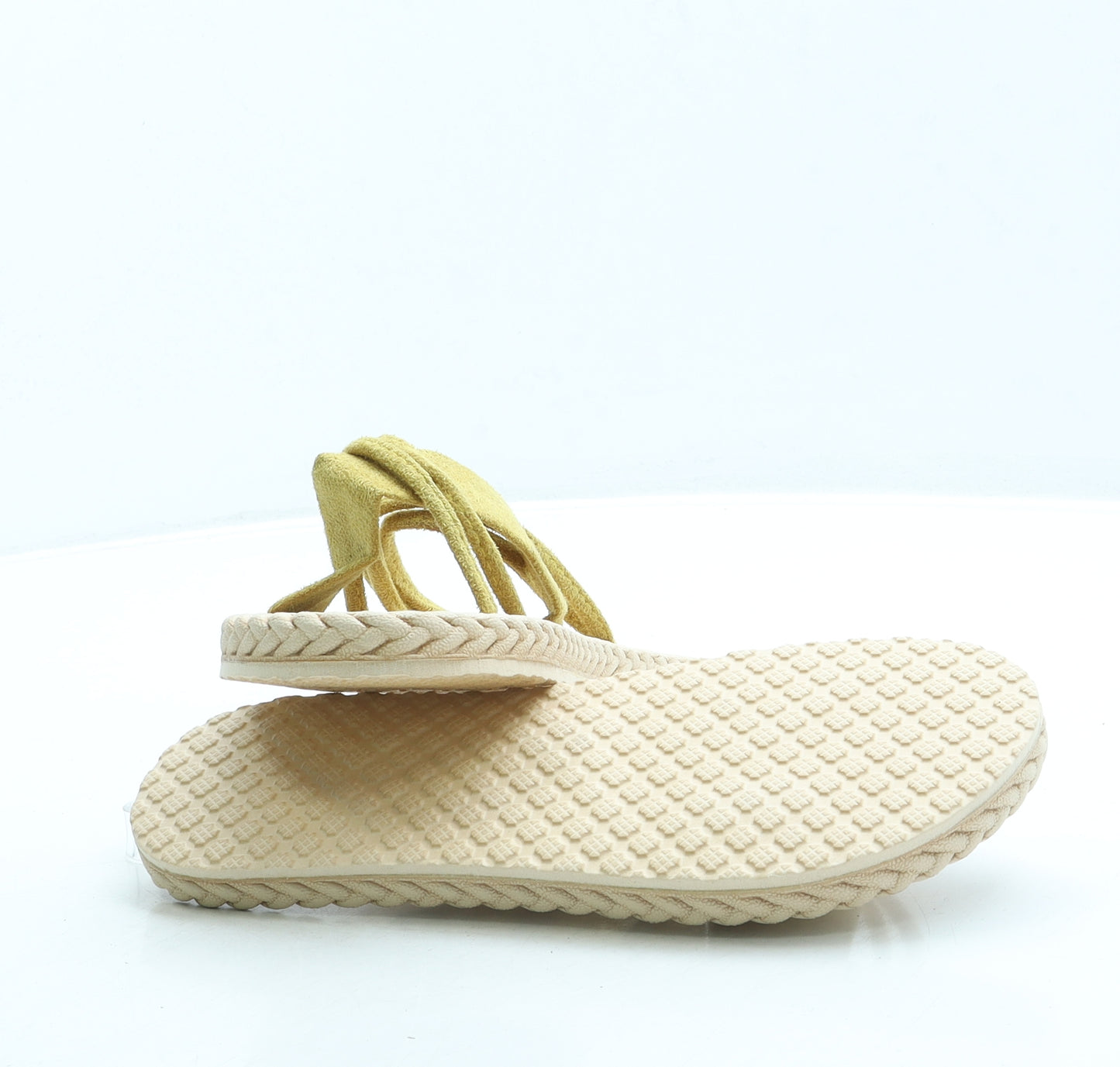 Preworn Womens Yellow Suede Slip On Sandal UK 5