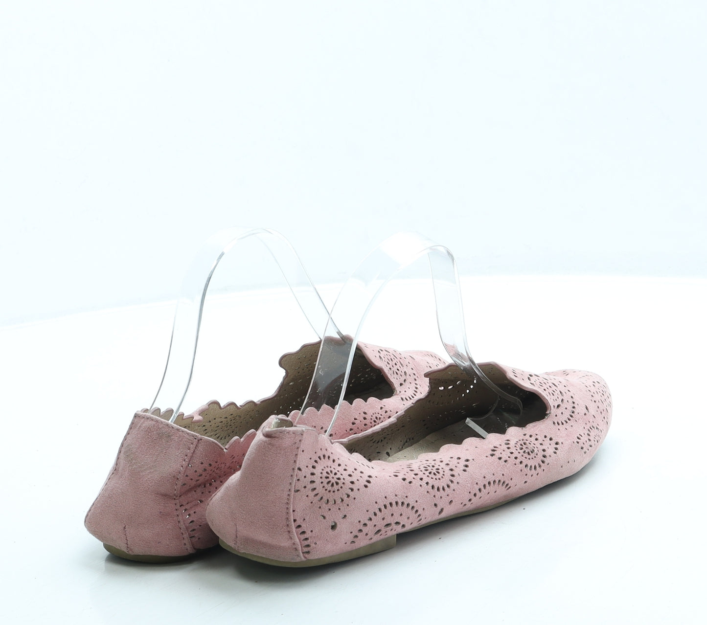 TU Womens Pink Geometric Polyester Flat UK 6 - Cut out detail