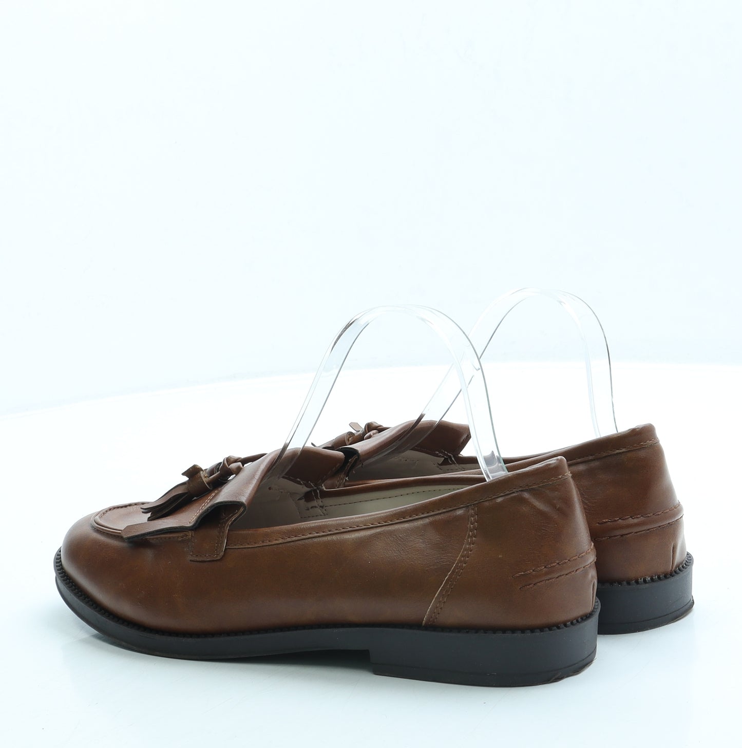 Primark Womens Brown Leather Loafer Flat UK 6 39 US 8