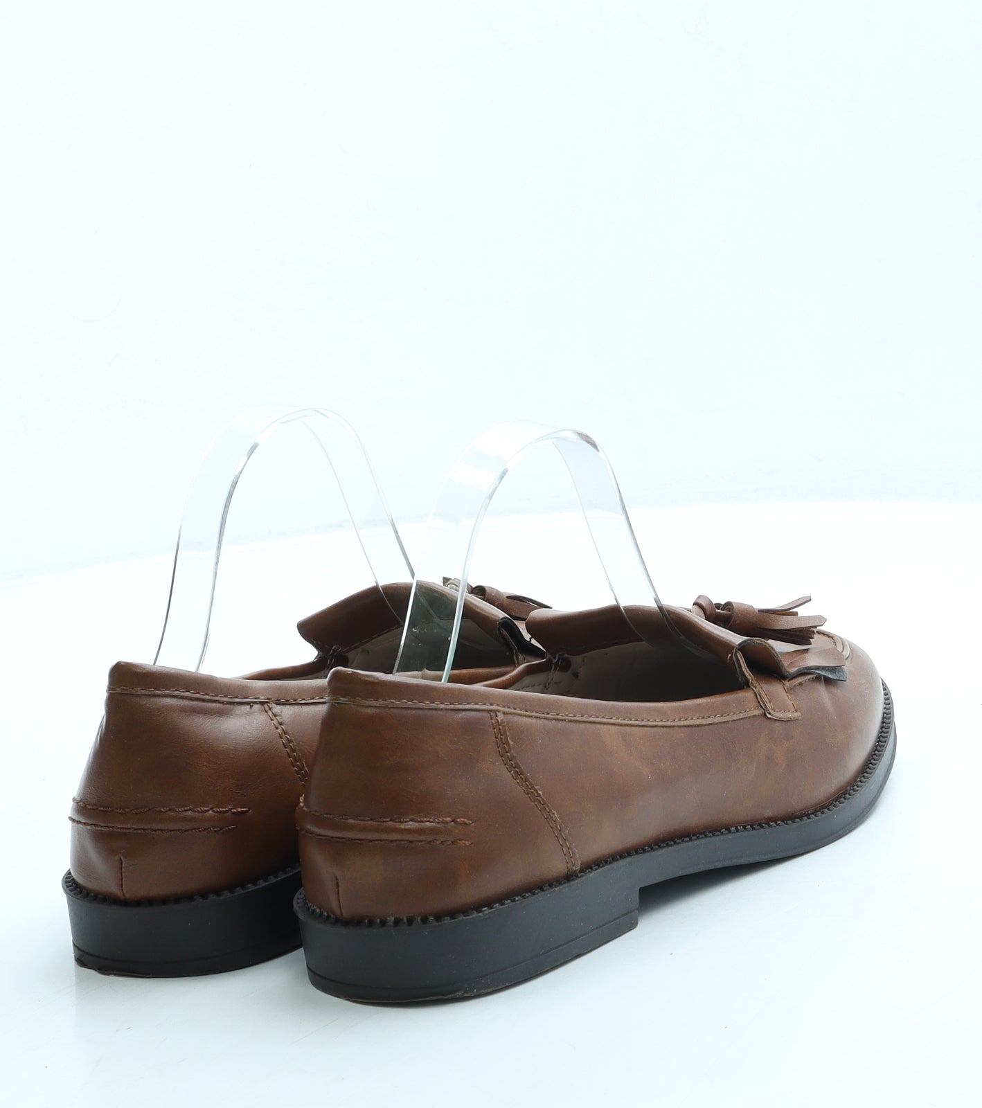 Primark Womens Brown Leather Loafer Flat UK 6 39 US 8