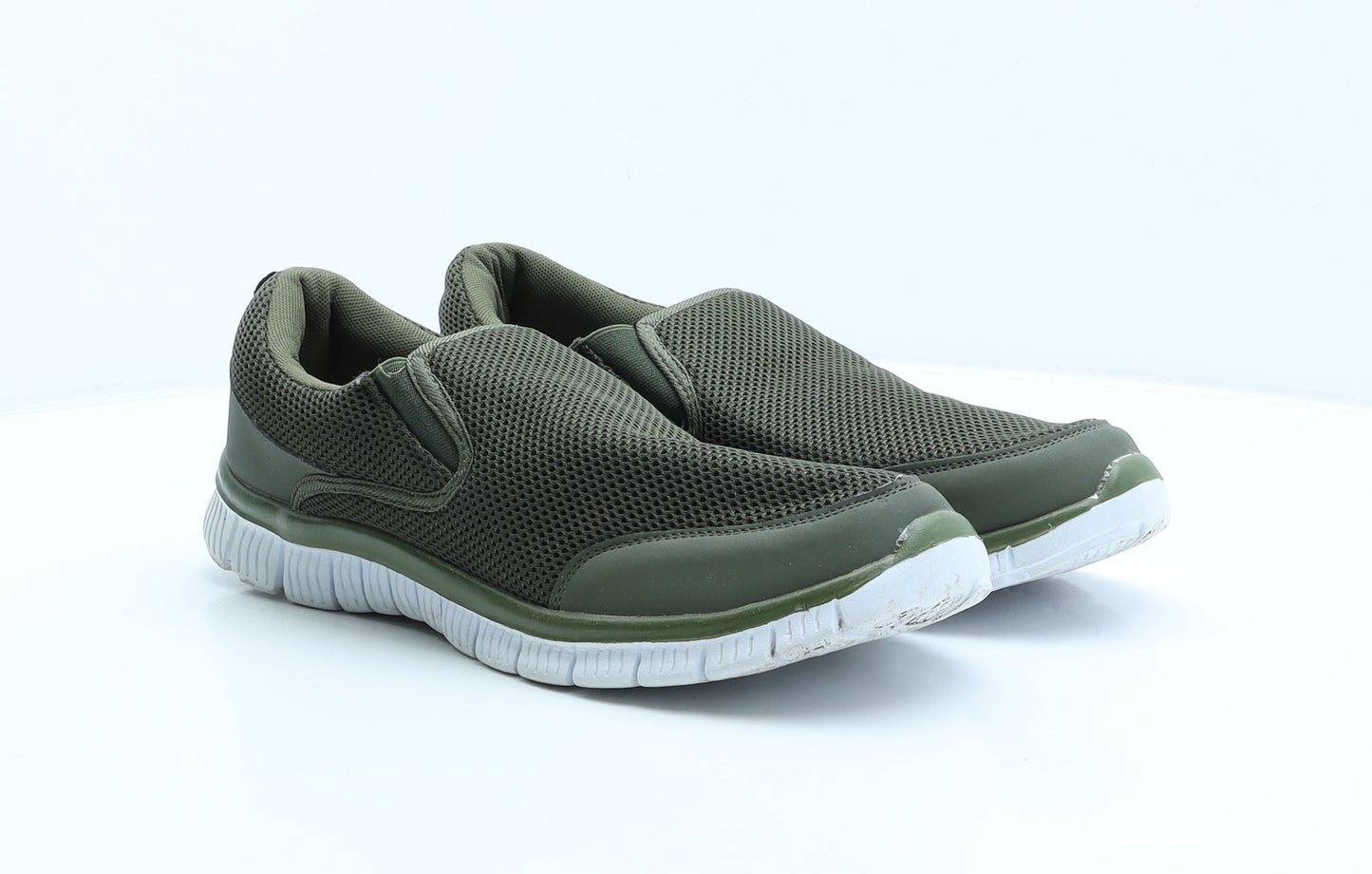 Cushion Walk Mens Green Polyester Trainer UK 12