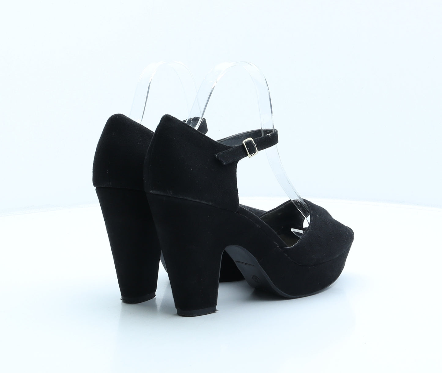 New Look Womens Black Polyester Platform Heel UK 7 40