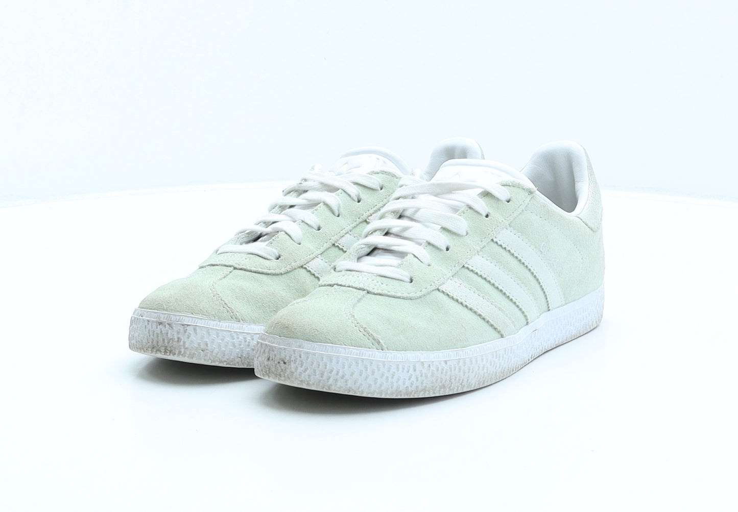 adidas Womens Green Striped Suede Trainer UK 4 - Gazelle