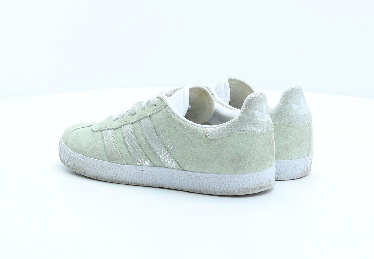 adidas Womens Green Striped Suede Trainer UK 4 - Gazelle