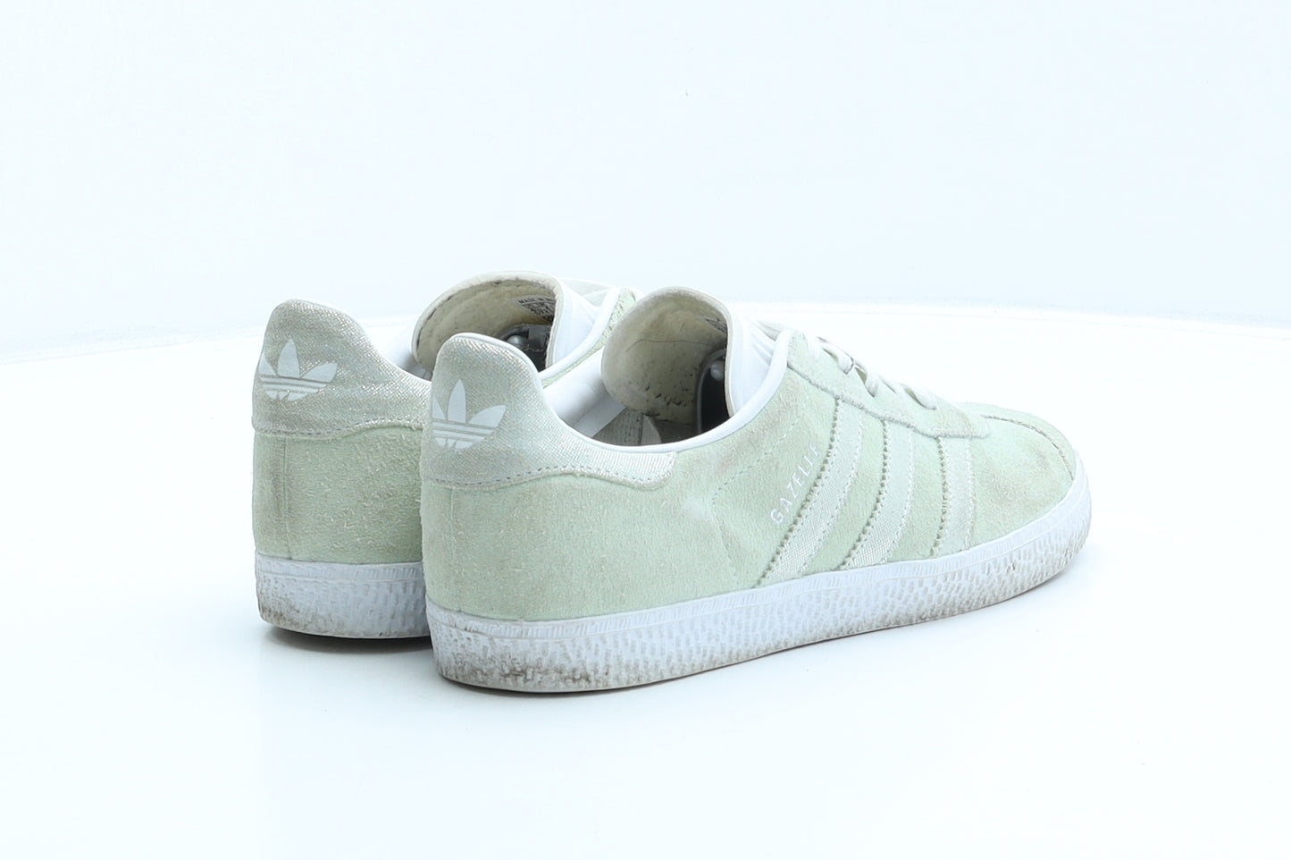 adidas Womens Green Striped Suede Trainer UK 4 - Gazelle