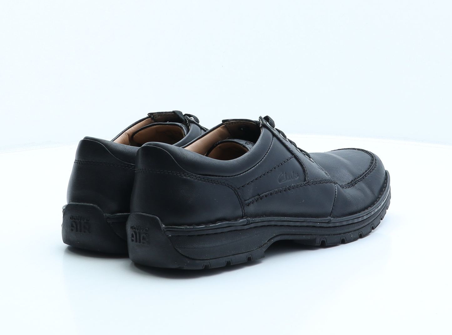 Clarks Mens Black Leather Boat Shoe Casual UK 8 42