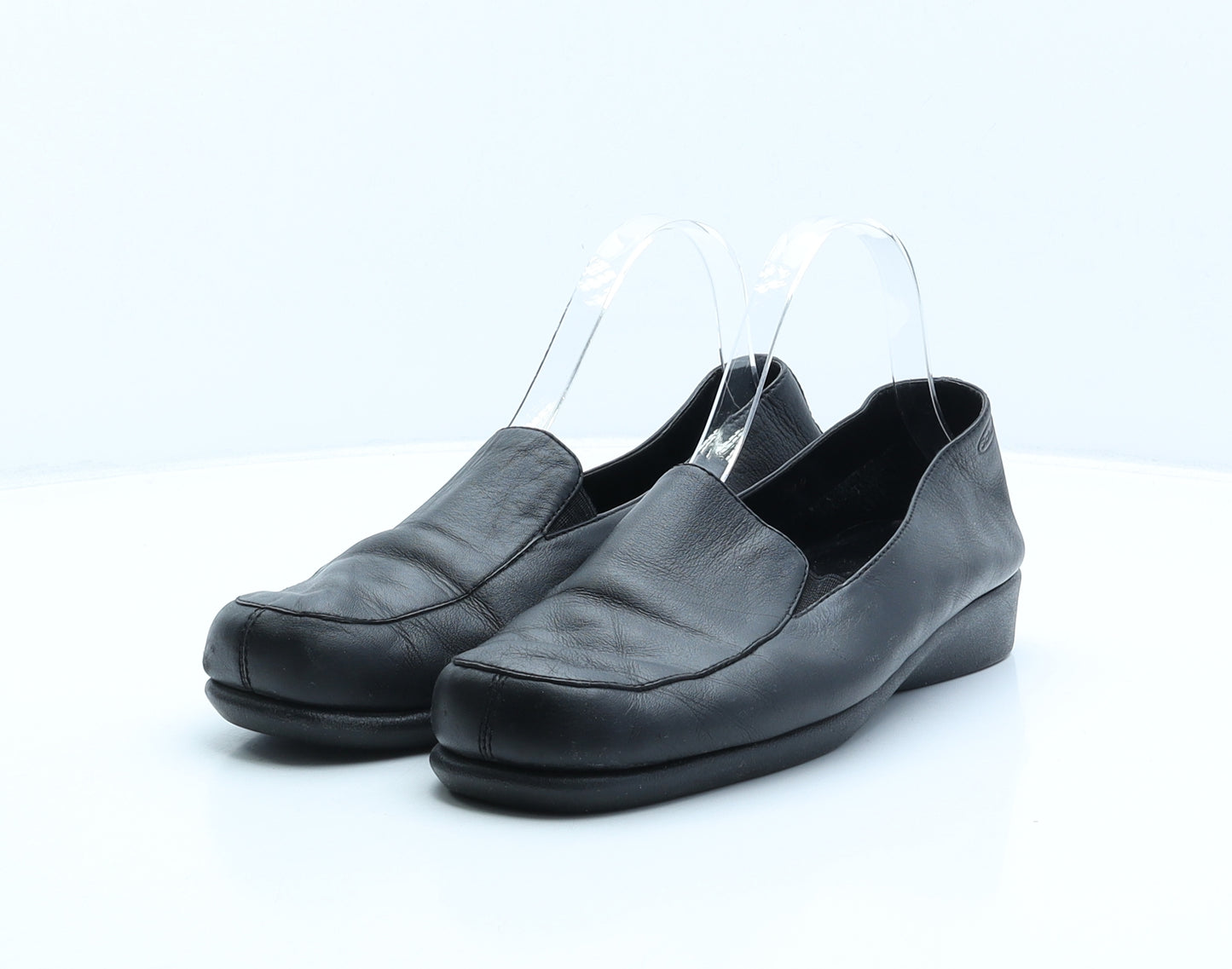 Scholl Womens Black Leather Loafer Flat UK 7 41