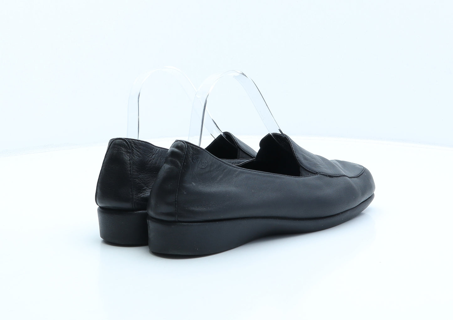 Scholl Womens Black Leather Loafer Flat UK 7 41