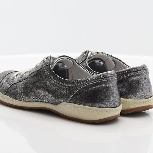 Josef Seibel Womens Silver Spotted Leather Trainer UK 5 38