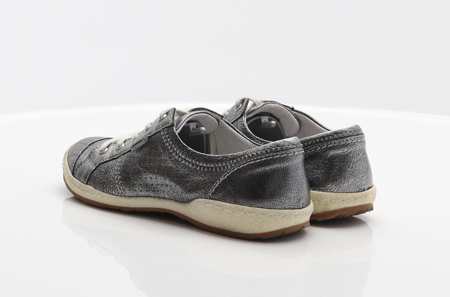 Josef Seibel Womens Silver Spotted Leather Trainer UK 5 38