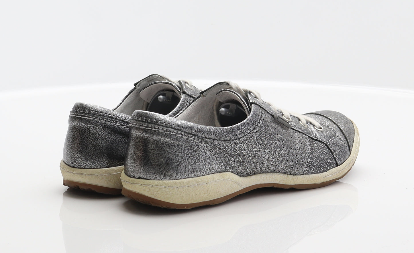 Josef Seibel Womens Silver Spotted Leather Trainer UK 5 38