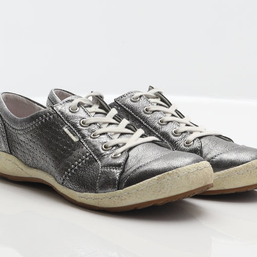 Josef Seibel Womens Silver Spotted Leather Trainer UK 5 38