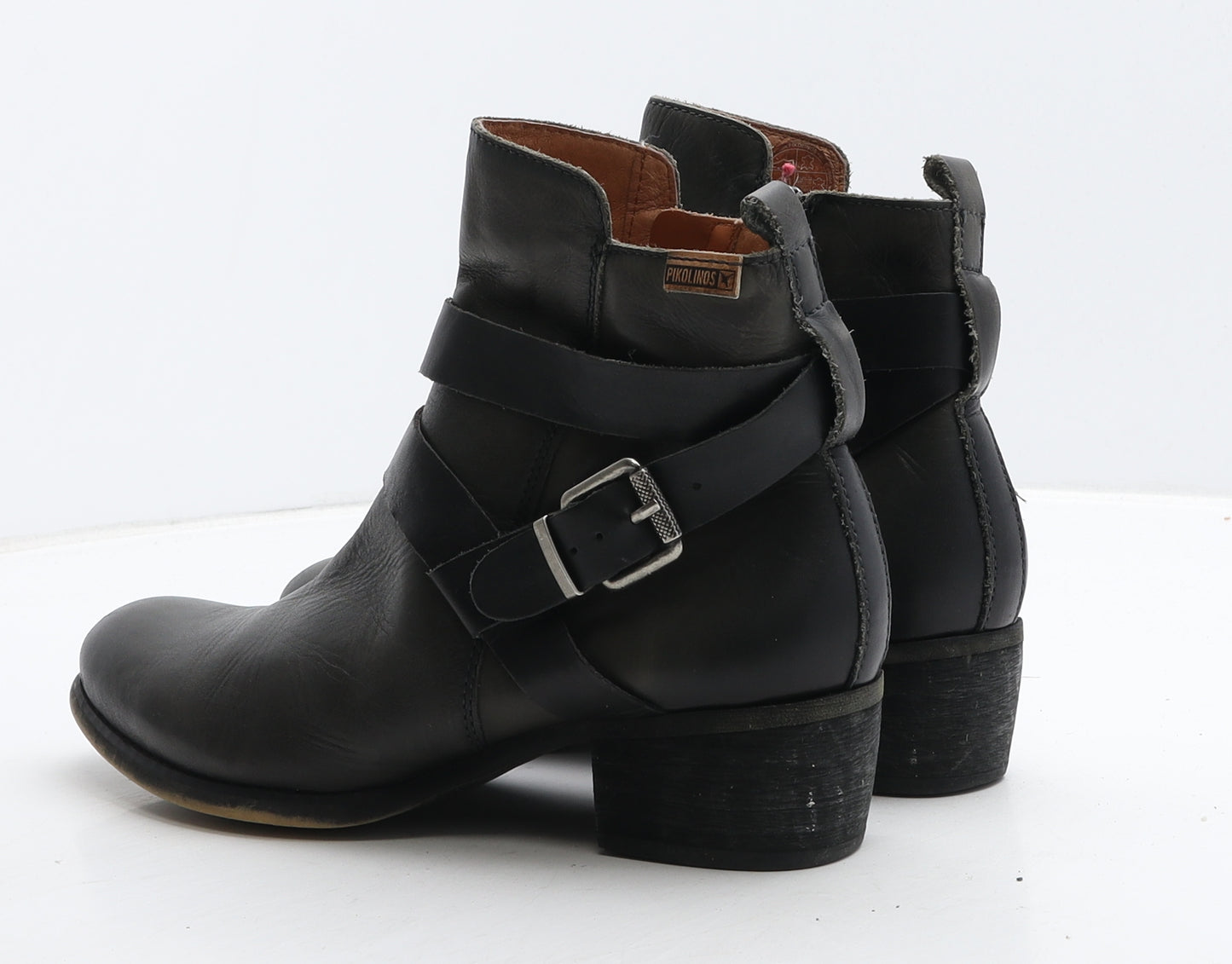 Pikolinos Womens Black Leather Biker Boot UK 5 38