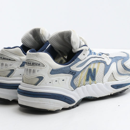 New Balance Womens White Geometric Fabric Trainer UK 7 40.5 - 752