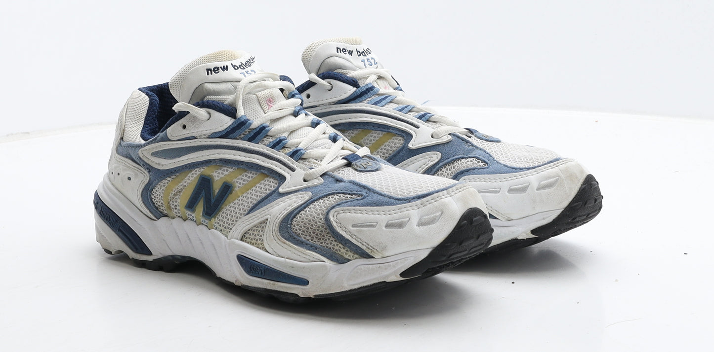 New Balance Womens White Geometric Fabric Trainer UK 7 40.5 - 752