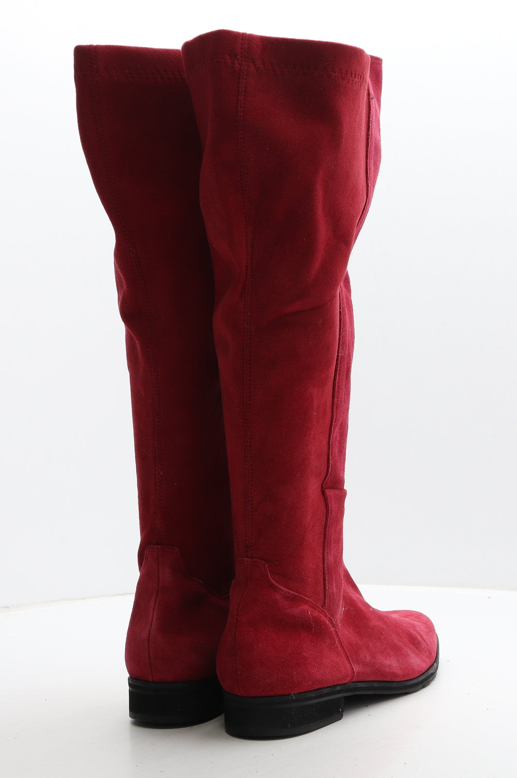 Duo Booths Womens Red Suede Slip On Boot UK 7 40