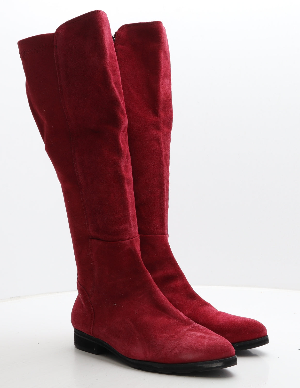 Duo Booths Womens Red Suede Slip On Boot UK 7 40