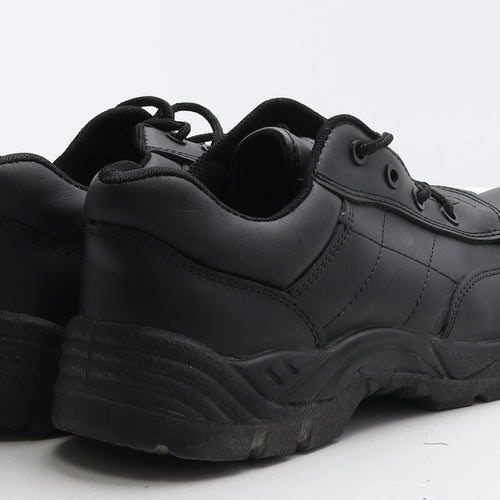 Click Mens Black Leather Trainer UK 10 44 - Work Wear