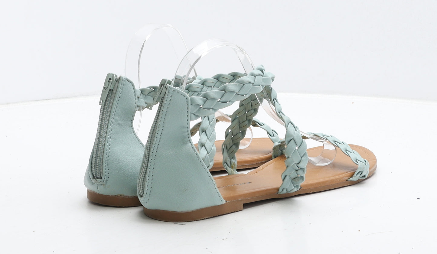 Atmosphere Womens Blue Leather Strappy Sandal UK 7 40