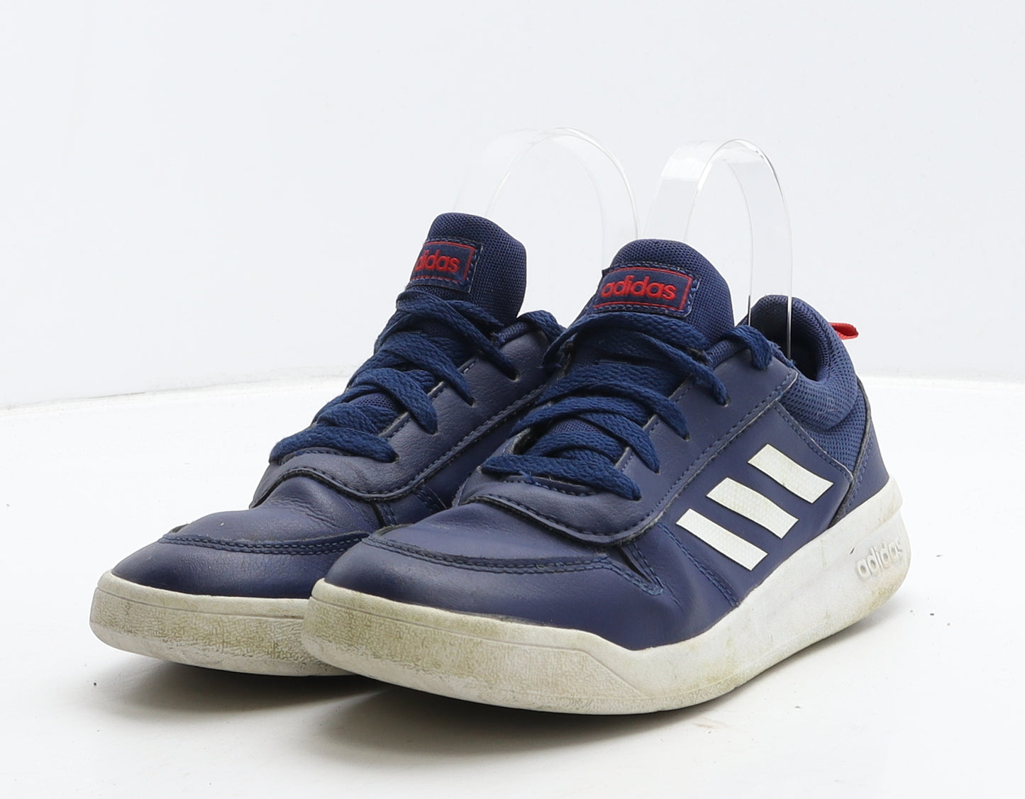 adidas Boys Blue Leather Trainer UK 2.5 35.5
