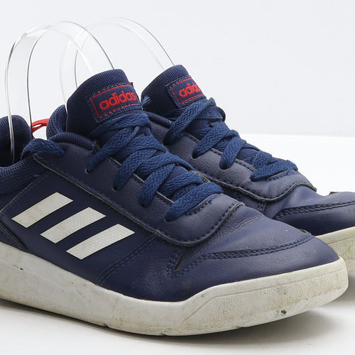 adidas Boys Blue Leather Trainer UK 2.5 35.5