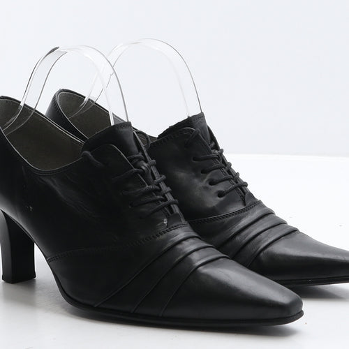 Gabor Womens Black Leather Court Heel UK 6