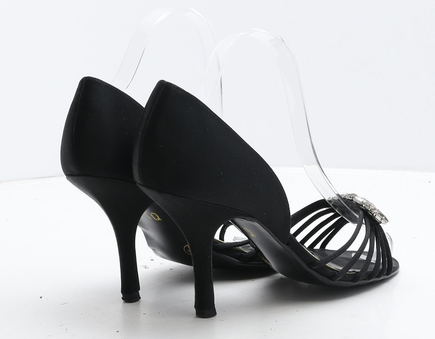 Borratts Womens Black Leather D'Orsay Heel UK 5 38
