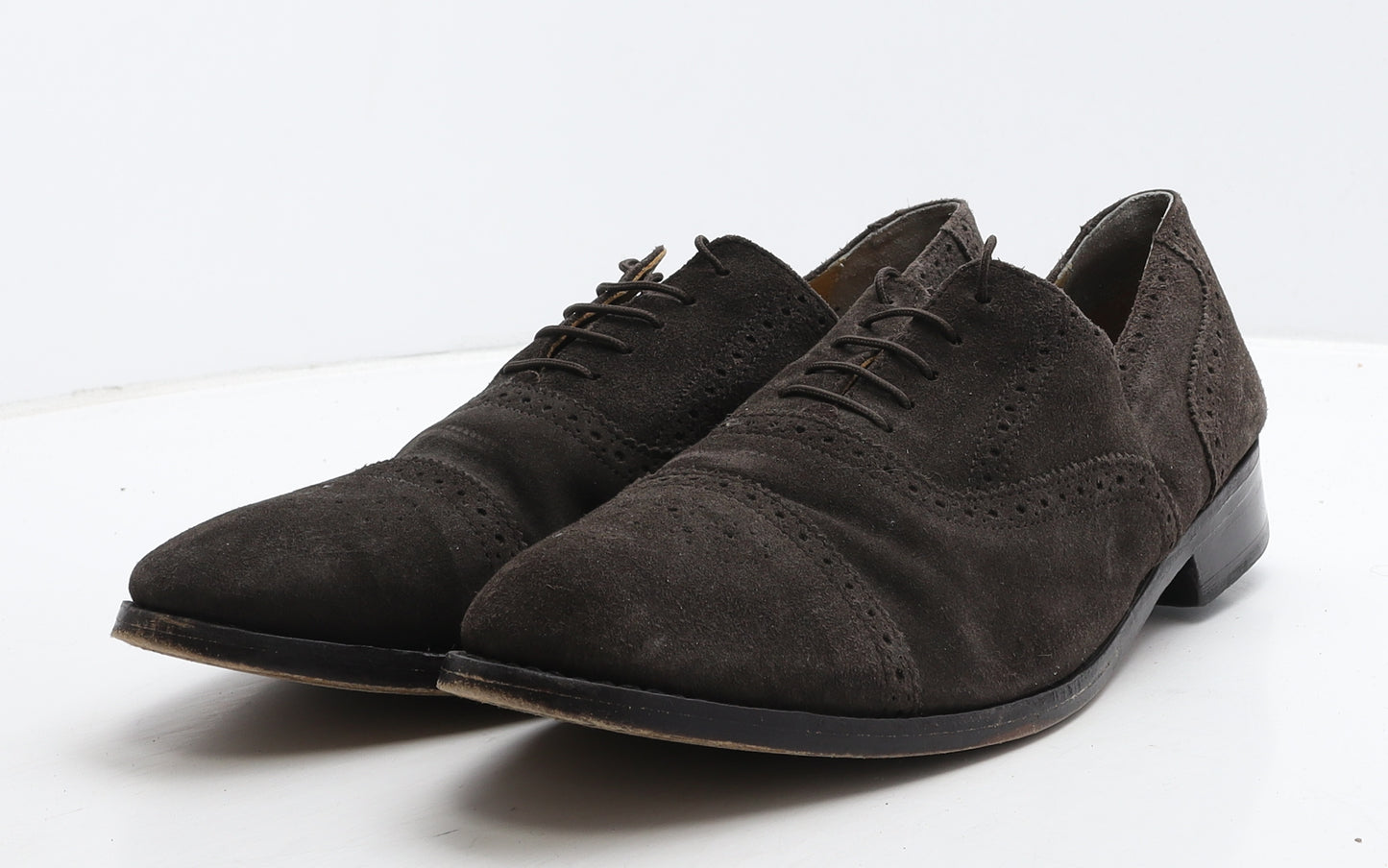 Brunce Windsor Mens Brown Suede Brogue Dress UK 12