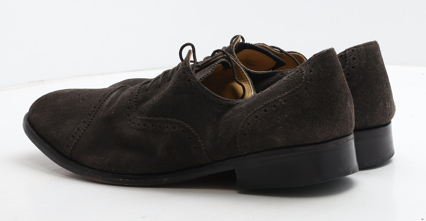 Brunce Windsor Mens Brown Suede Brogue Dress UK 12