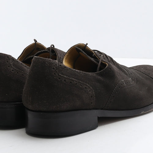 Brunce Windsor Mens Brown Suede Brogue Dress UK 12