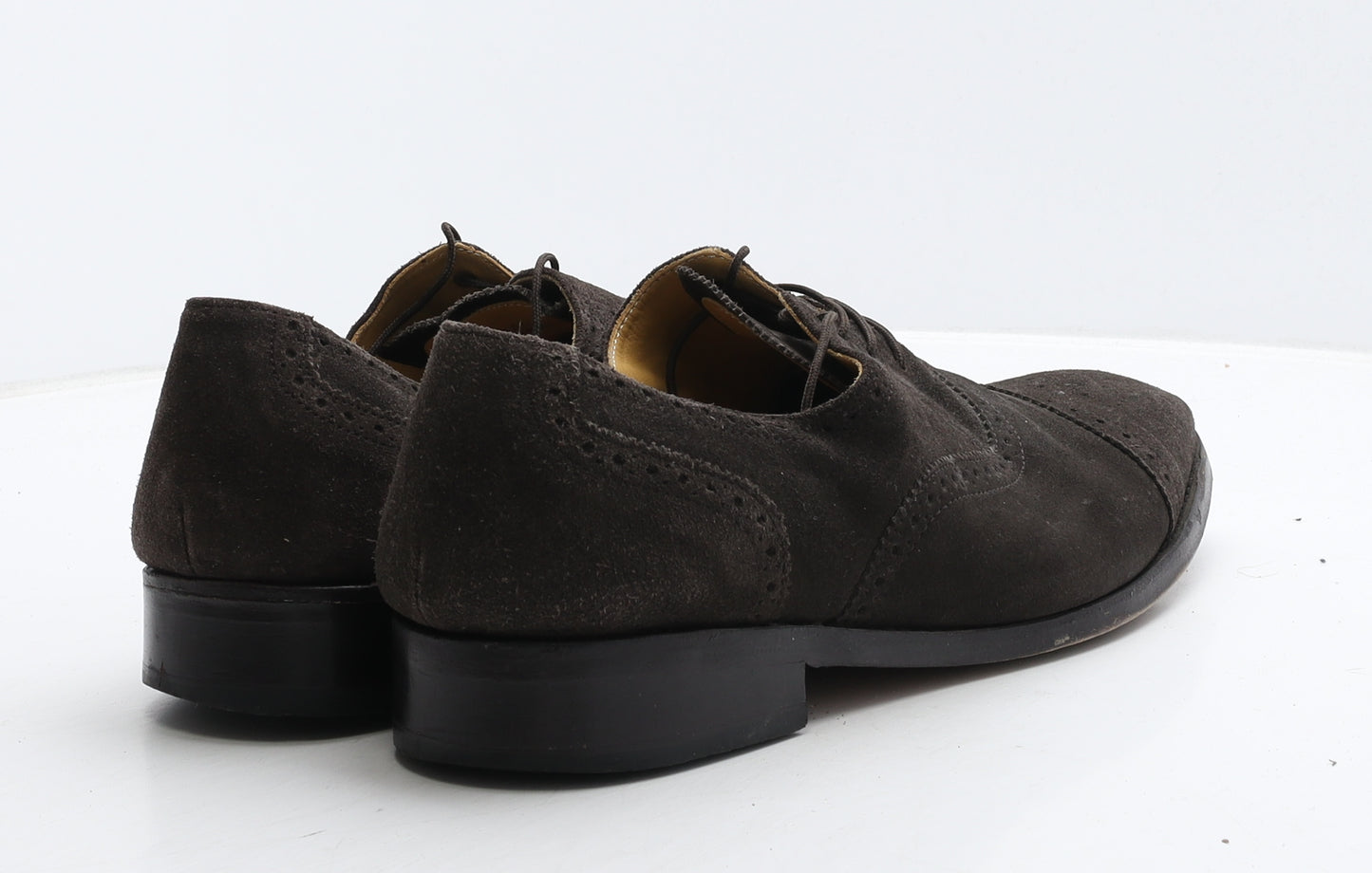 Brunce Windsor Mens Brown Suede Brogue Dress UK 12