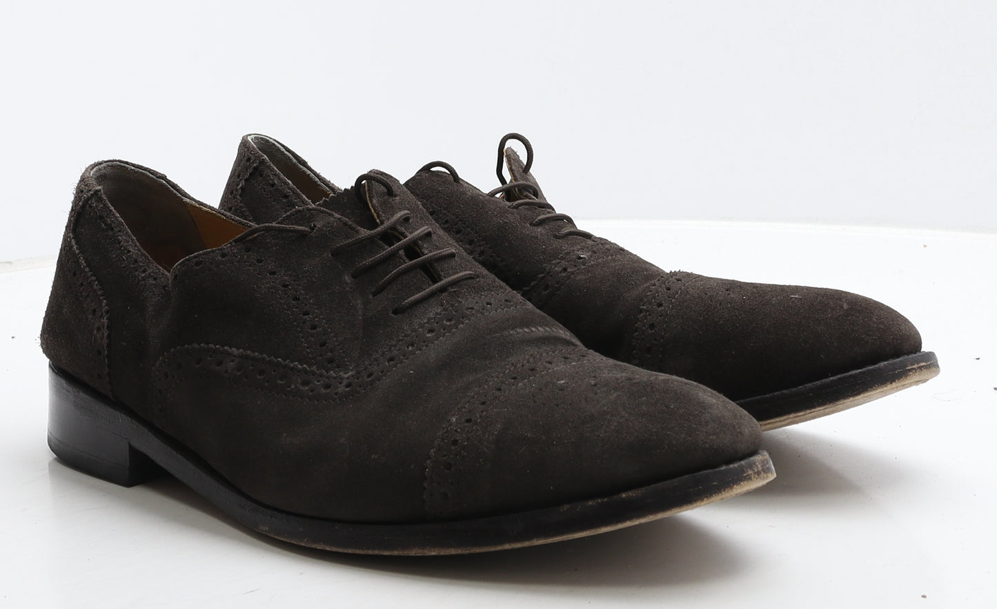 Brunce Windsor Mens Brown Suede Brogue Dress UK 12
