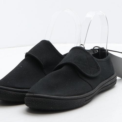 F&F Girls Black Fabric Loafer Casual UK 13 32