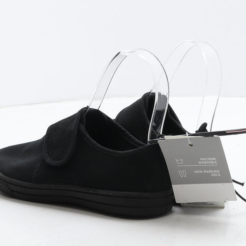 F&F Girls Black Fabric Loafer Casual UK 13 32