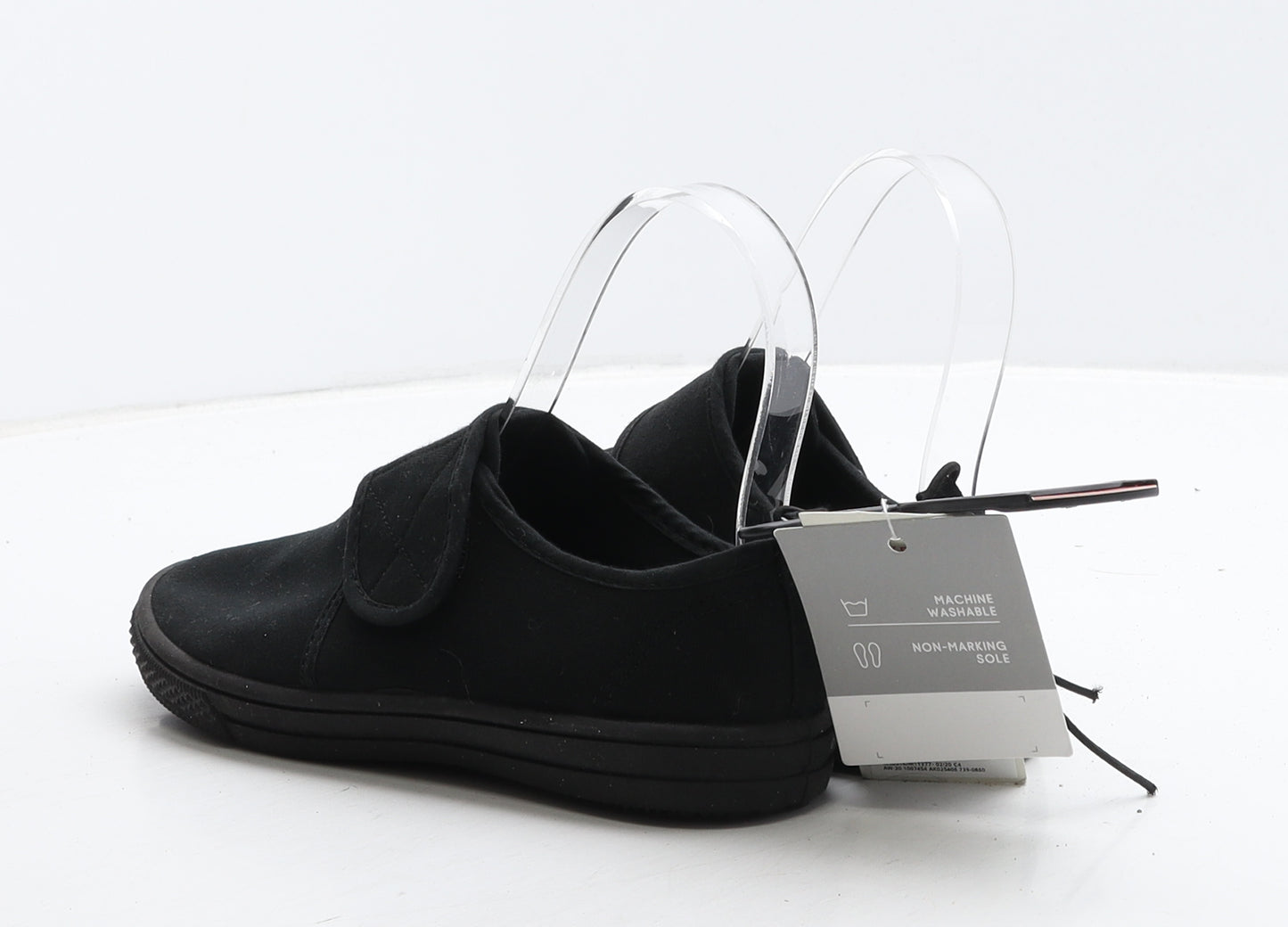 F&F Girls Black Fabric Loafer Casual UK 13 32