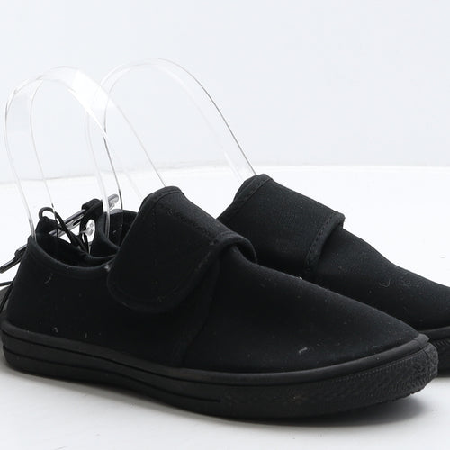 F&F Girls Black Fabric Loafer Casual UK 13 32