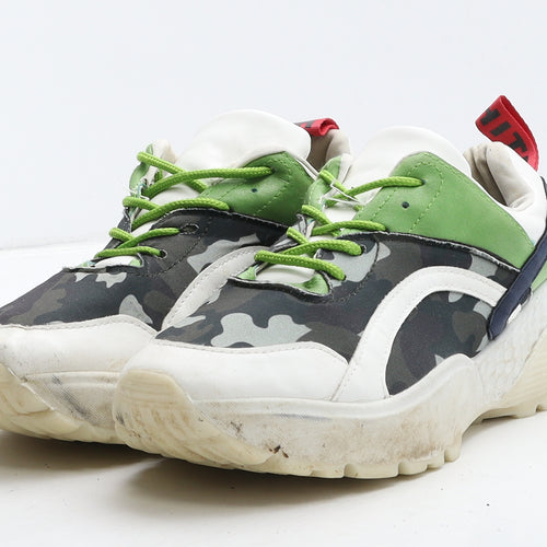 Preworn Womens Multicoloured Camouflage Fabric Trainer Casual UK 6 39