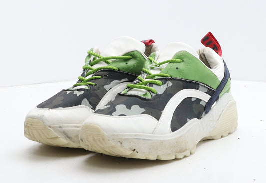 Preworn Womens Multicoloured Camouflage Fabric Trainer Casual UK 6 39