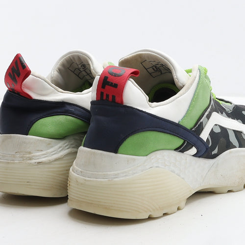 Preworn Womens Multicoloured Camouflage Fabric Trainer Casual UK 6 39