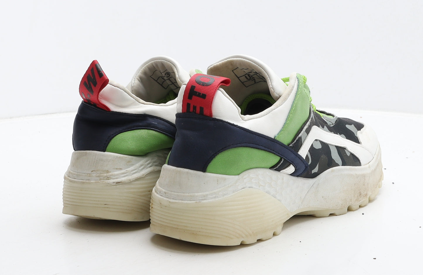 Preworn Womens Multicoloured Camouflage Fabric Trainer Casual UK 6 39