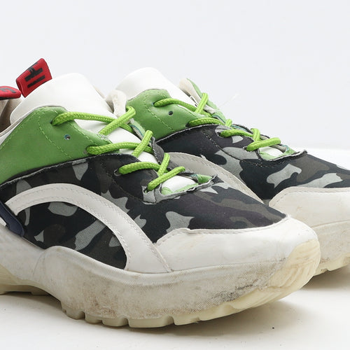 Preworn Womens Multicoloured Camouflage Fabric Trainer Casual UK 6 39
