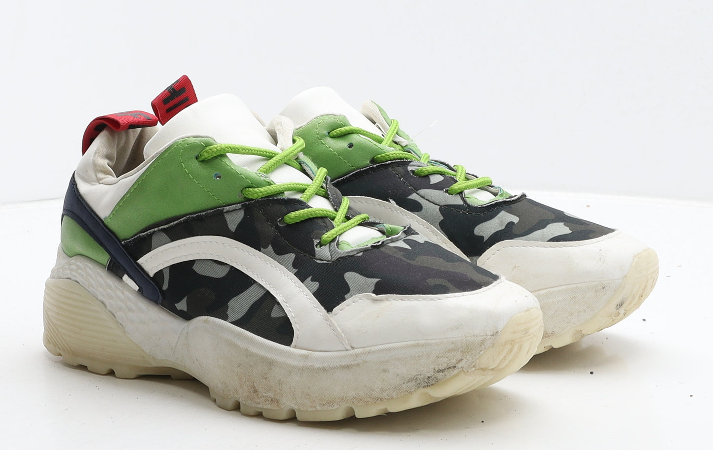 Preworn Womens Multicoloured Camouflage Fabric Trainer Casual UK 6 39