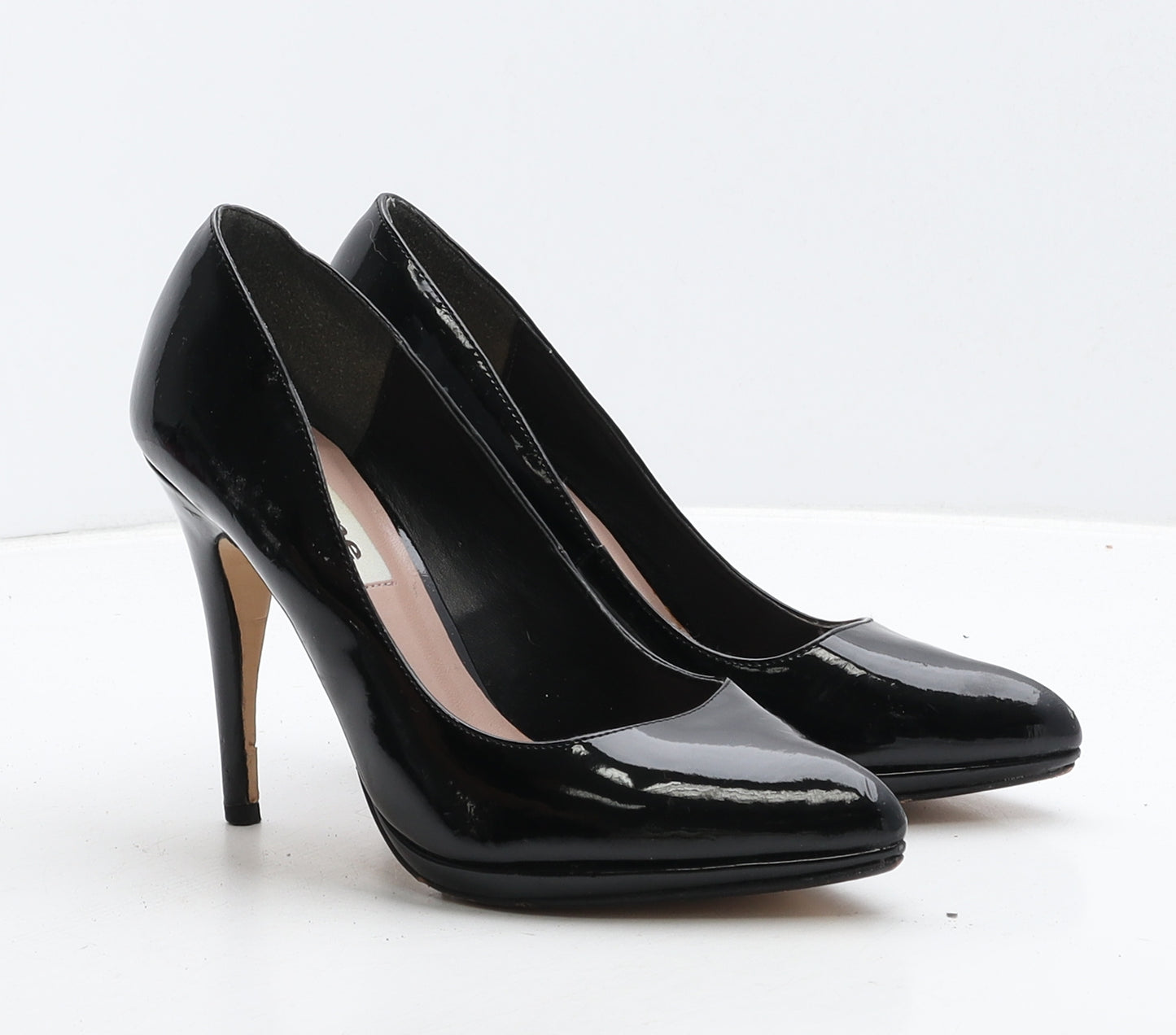 Dune Womens Black Vinyl Court Heel UK 3 36