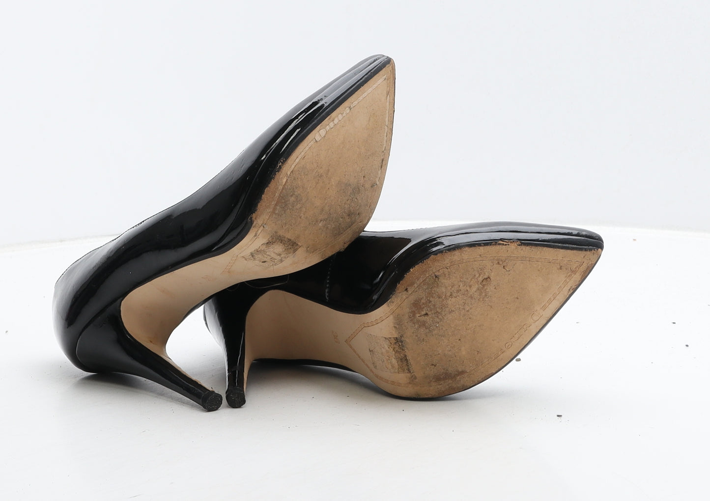 Dune Womens Black Vinyl Court Heel UK 3 36